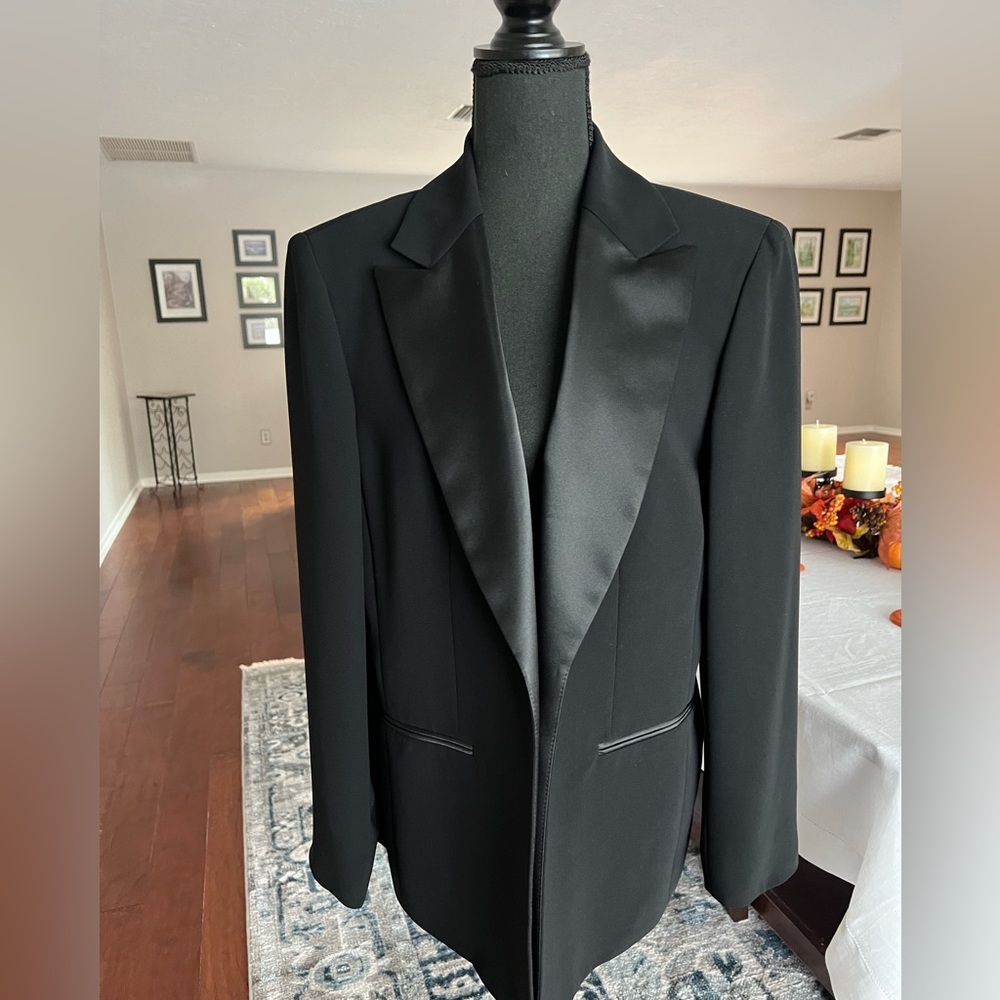 Black Kasper Tuxedo-Style Jacket